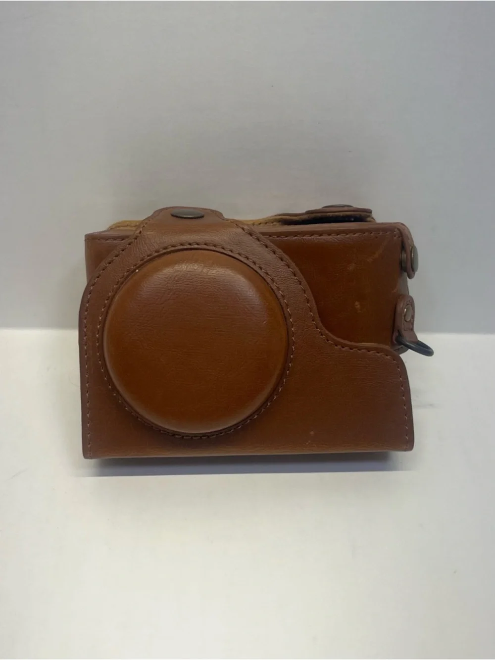 Brown Leather Retro Camera Case